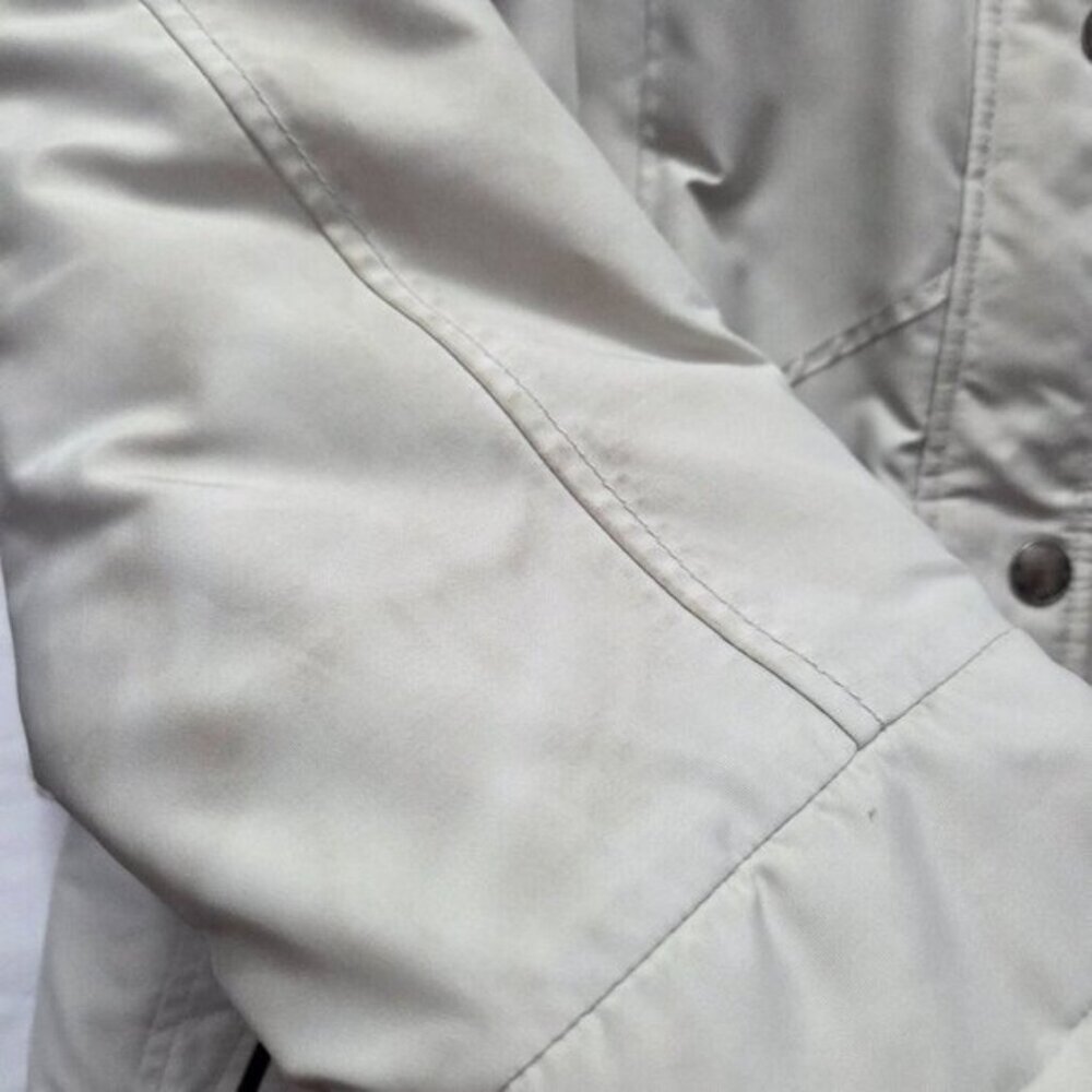 Fen-Nelli White Winter Parka Genuine Fur Hood Size 14 - Picture 6 of 11